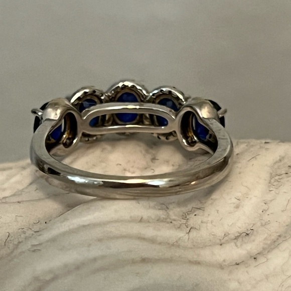 Lab Created Blue Sapphire Sterling Silver 5-Stone
Band - Picture 3 of 9